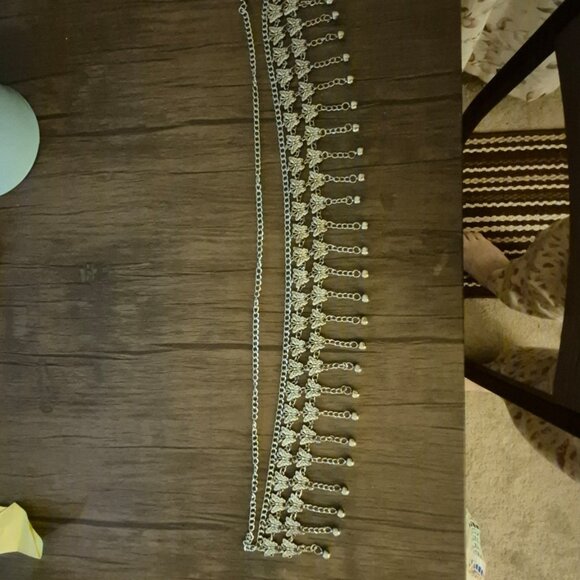 Butterfly Belly Dance Belt — Boho Gypsy Coin Chain (Handmade, 41”) Real jingles - Picture 3 of 3